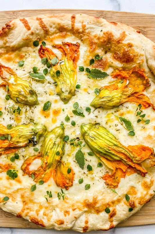 Squash Blossom Pizza